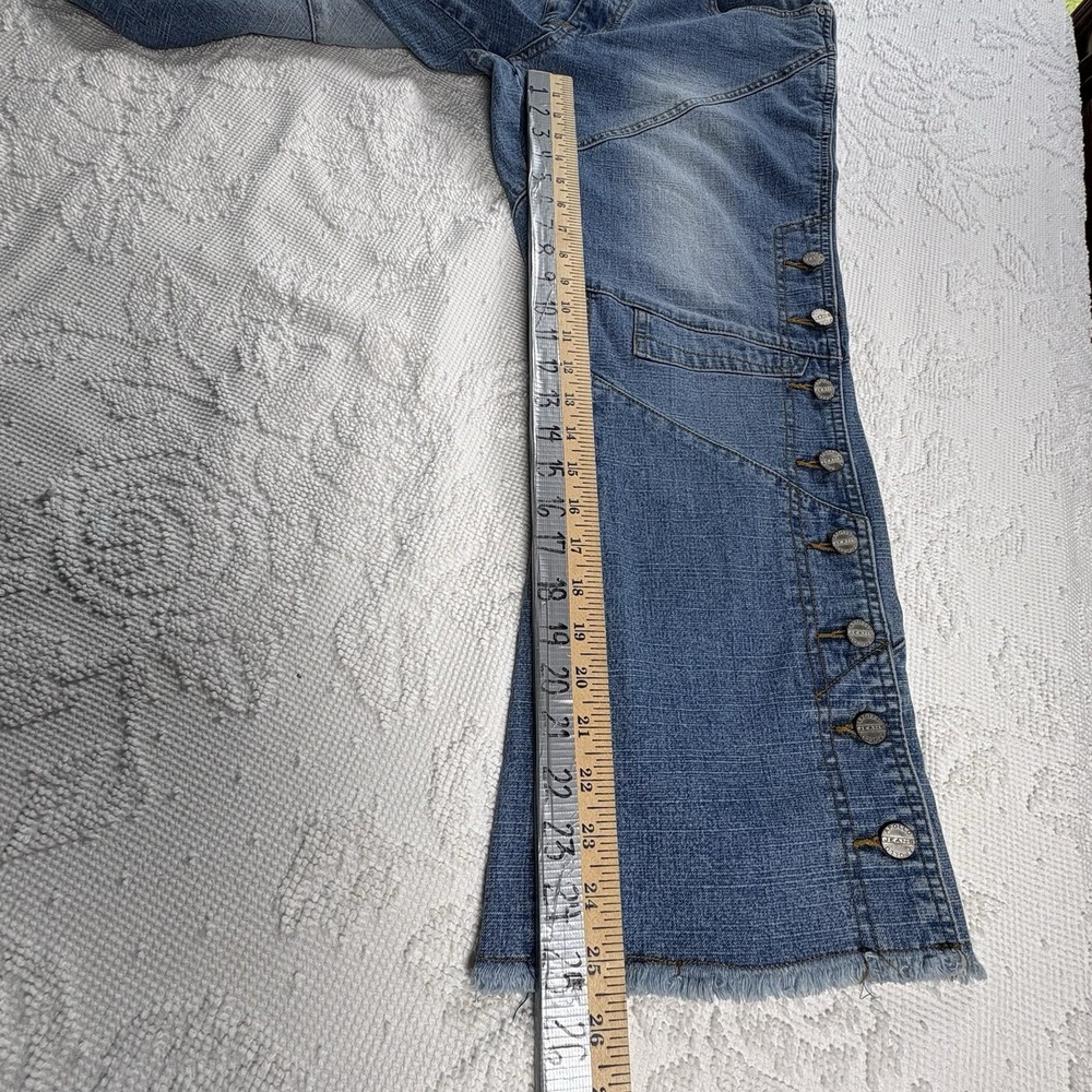 Vintage Apollo Jeans Womens Size 13 14 Waist 28" Flared Y2K Distressed Faded - Picture 8 of 10